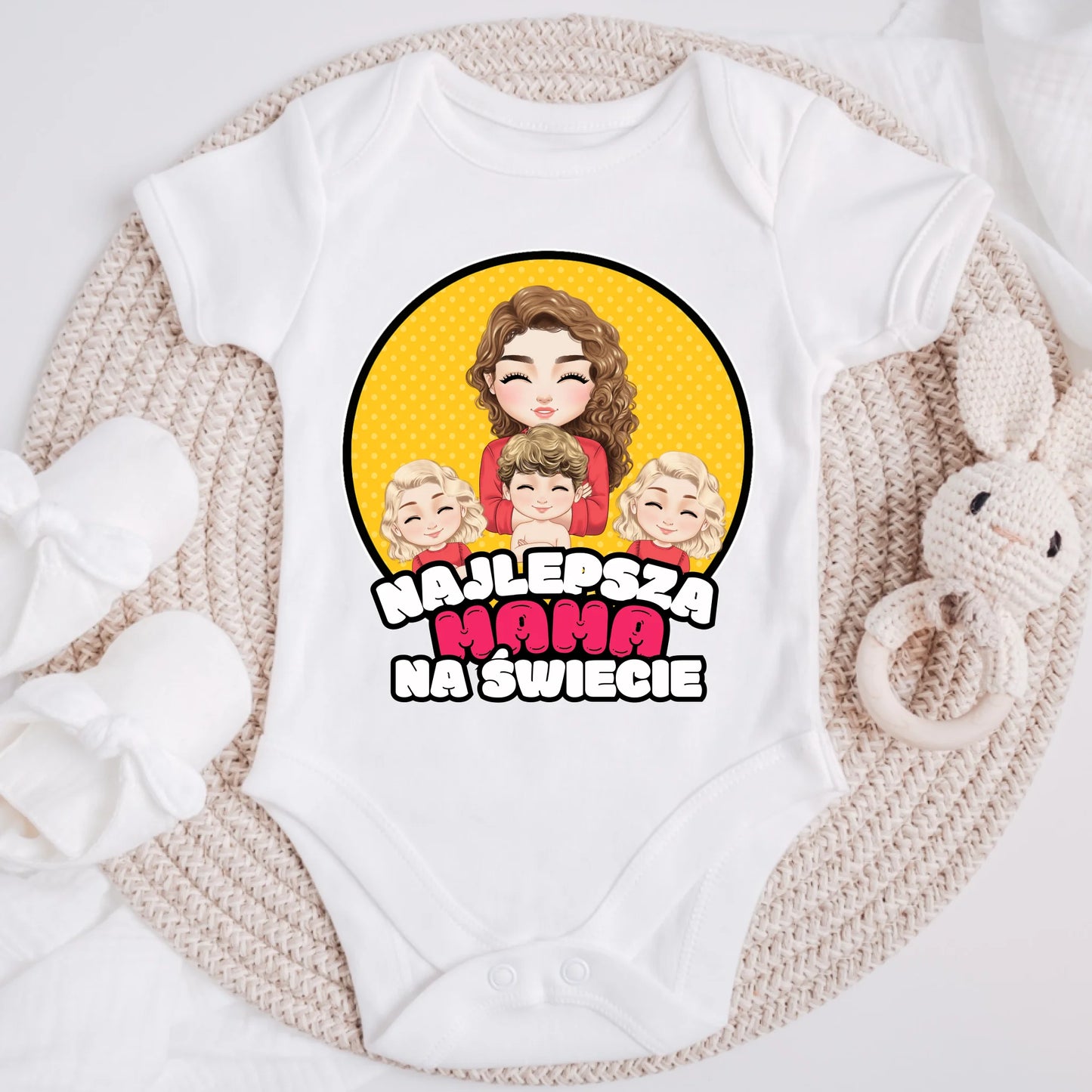 Koszulka dla mamy i córki/syna (1-3 dzieci)  Personalizowana - Prezent na dzień mamy #0922