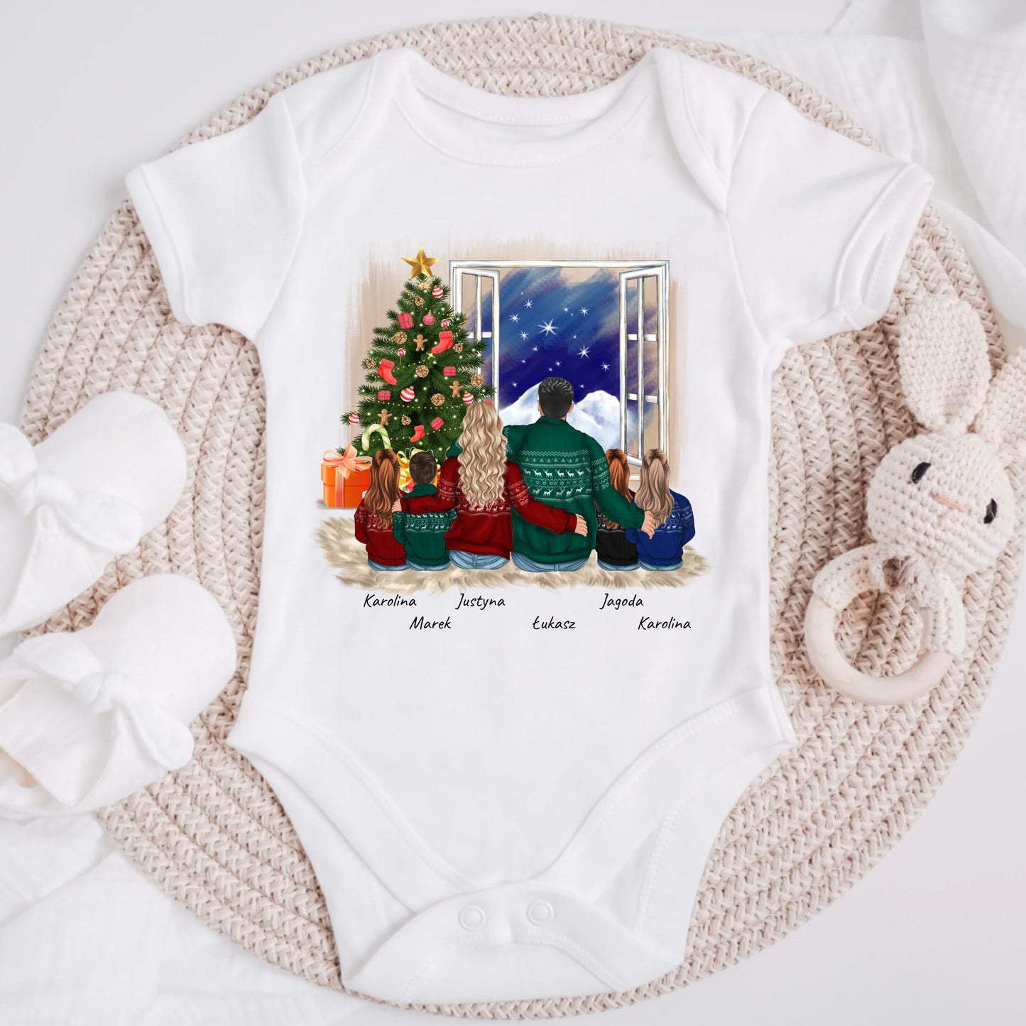 Koszulka rodzinna świąteczna 2 os. dorosłe + 1-4 dzieci - Prezent na święta #224