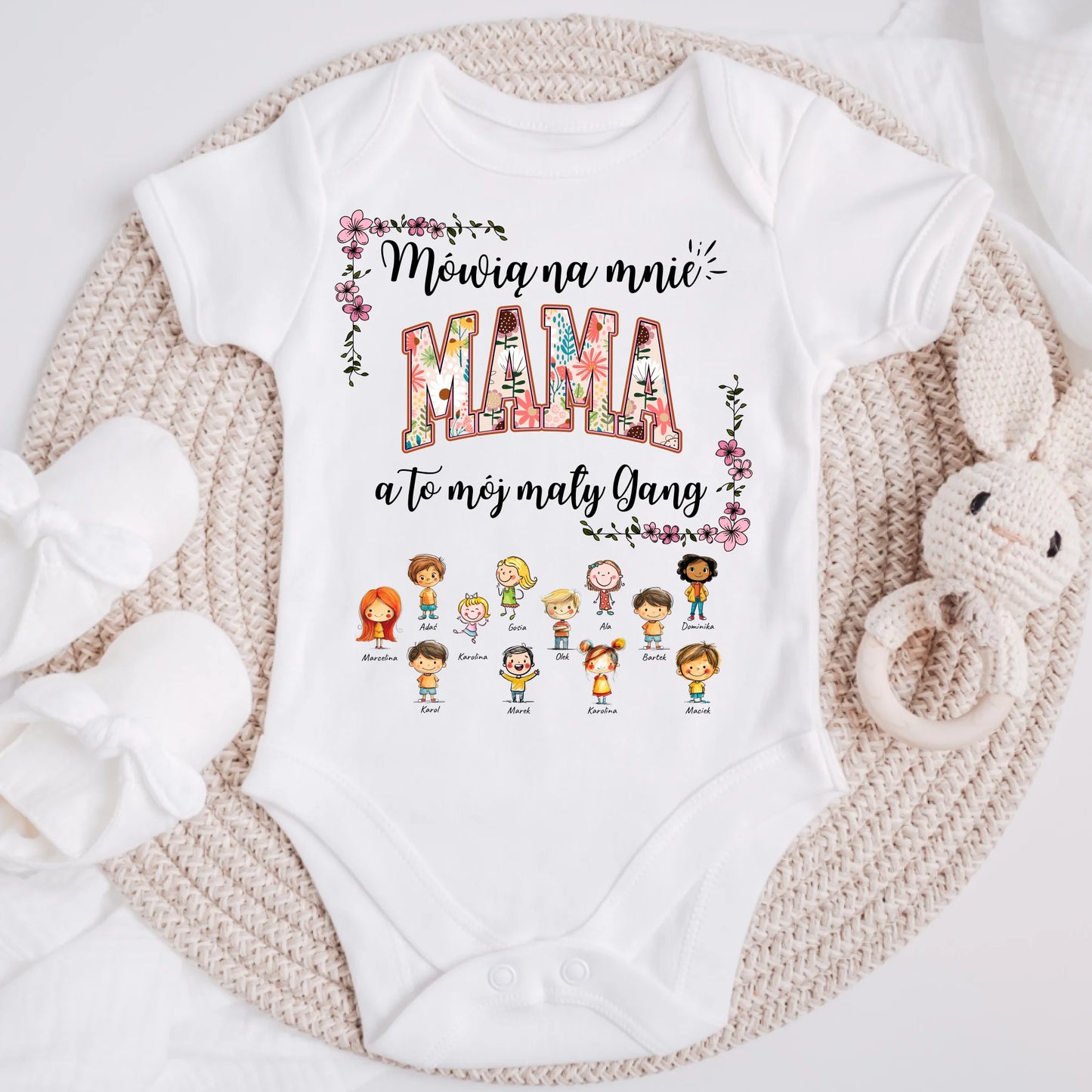 Koszulka dla mamy i córki lub syna (1-12 dzieci) - Personalizowana - Prezent dla mamy #211