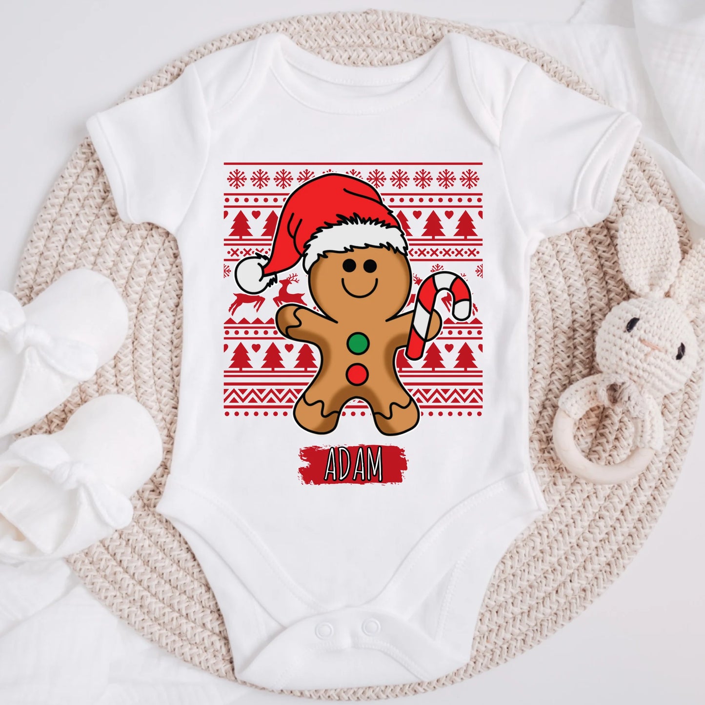 Koszulka świąteczna dla rodziny - Ciasteczka - Personalizowana - Prezent na święta #7622