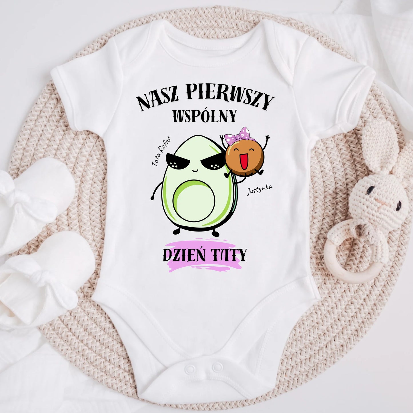 Koszulka ze wzorem tata i dziecko Awokado - Personalizowana (rodzinna) #7948