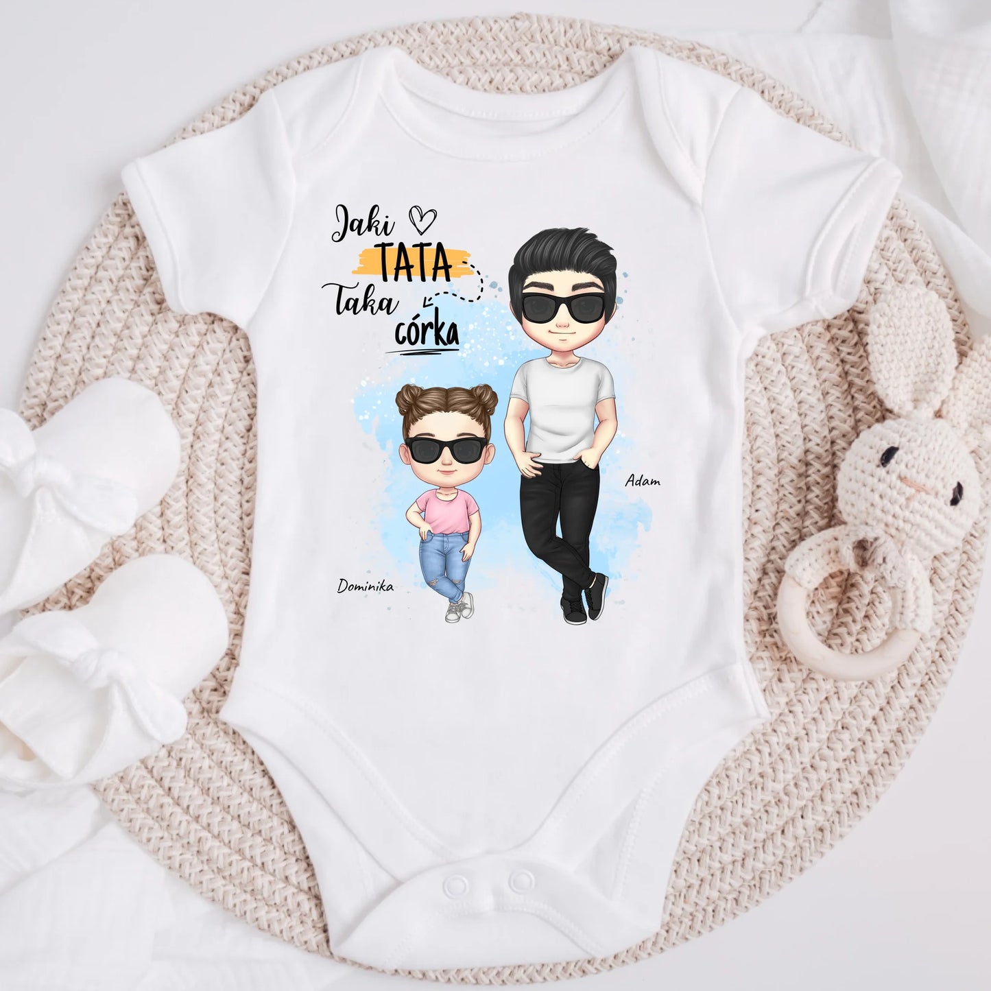 Koszulka ze wzorem tata i dziecko - Personalizowana (rodzinna) #7511