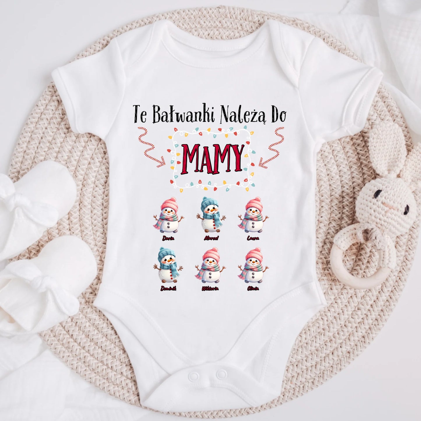 Koszulka świąteczna dla rodziny 1-6 dzieci - Personalizowana - Prezent na święta #941