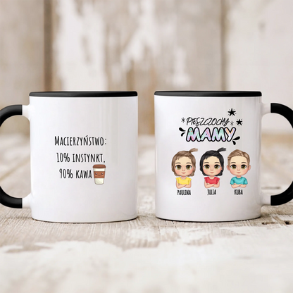 Kubek personalizowany dla mamy PIESZCZOCHY MAMY | z personalizacją imion #786
