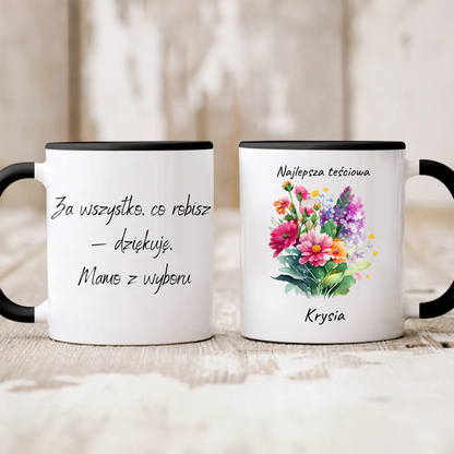 Kubek personalizowany dla teściowej NAJLEPSZA TEŚCIOWA | z personalizacją imienia #3241