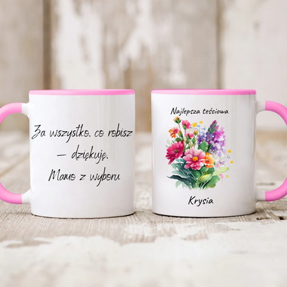Kubek personalizowany dla teściowej NAJLEPSZA TEŚCIOWA | z personalizacją imienia #3241