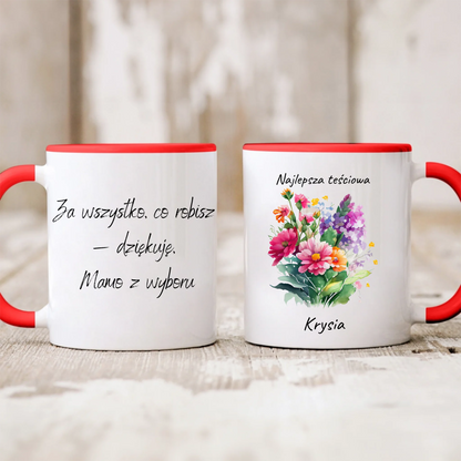Kubek personalizowany dla teściowej NAJLEPSZA TEŚCIOWA | z personalizacją imienia #3241
