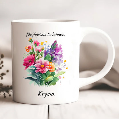 Kubek personalizowany dla teściowej NAJLEPSZA TEŚCIOWA | z personalizacją imienia #3241