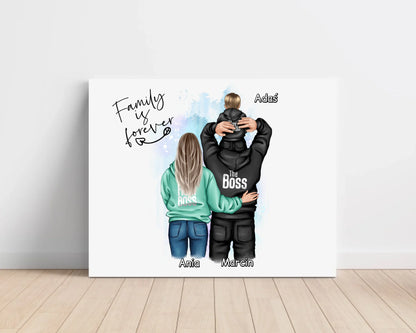 Obraz personalizowany dla rodziny FAMILY IS FOREVER | rodzinny motyw #22