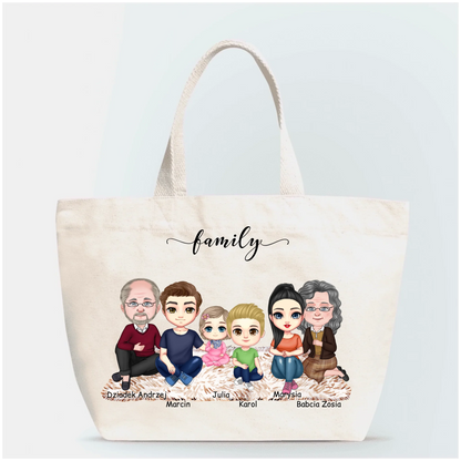 Torba personalizowana dla rodziny FAMILY | rodzinny motyw #4