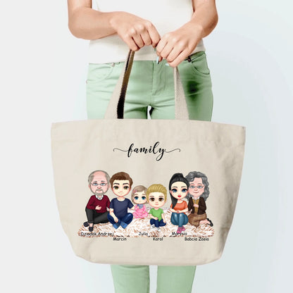 Torba personalizowana dla rodziny FAMILY | rodzinny motyw #4