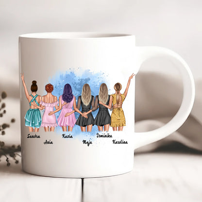 Kubek personalizowany dla grupy przyjaciółek | z personalizacją imion i postaci #997