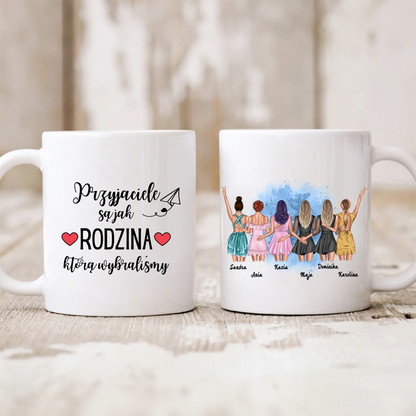 Kubek personalizowany dla grupy przyjaciółek | z personalizacją imion i postaci #997