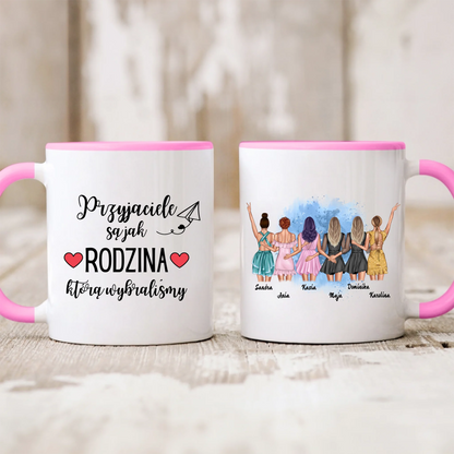 Kubek personalizowany dla grupy przyjaciółek | z personalizacją imion i postaci #997