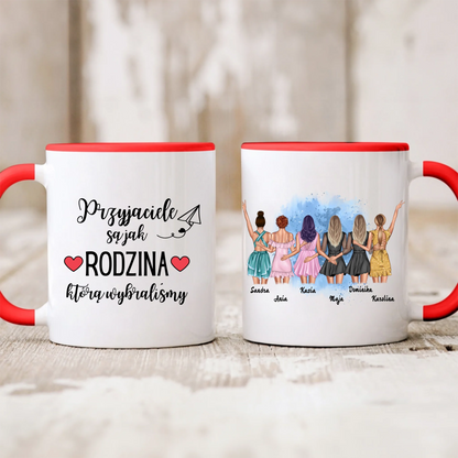 Kubek personalizowany dla grupy przyjaciółek | z personalizacją imion i postaci #997