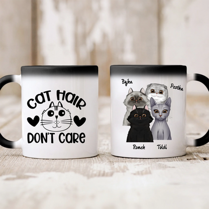Kubek personalizowany dla właściciela kota CAT HAIR DON'T CARE | z personalizacją imion #3