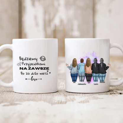 Kubek personalizowany dla grupy przyjaciółek | motyw z drinkami #P20