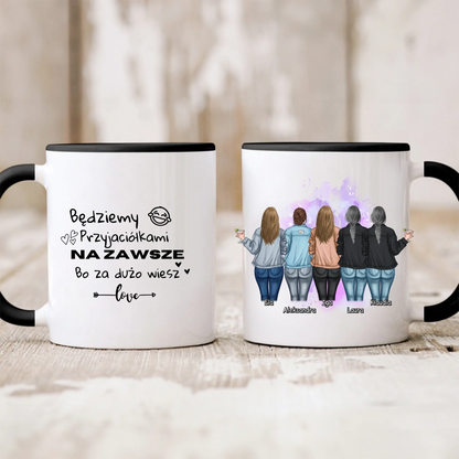 Kubek personalizowany dla grupy przyjaciółek | motyw z drinkami #P20