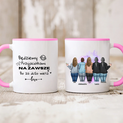 Kubek personalizowany dla grupy przyjaciółek | motyw z drinkami #P20
