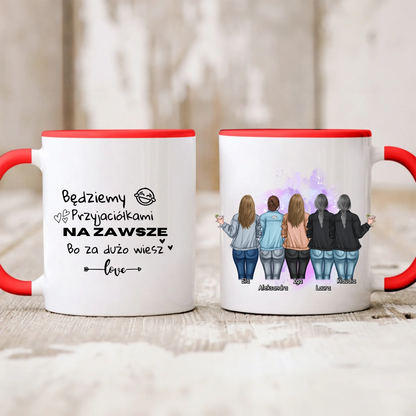 Kubek personalizowany dla grupy przyjaciółek | motyw z drinkami #P20