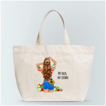 Torba personalizowana MY HAIR, MY CROWN | z personalizacją imienia #156