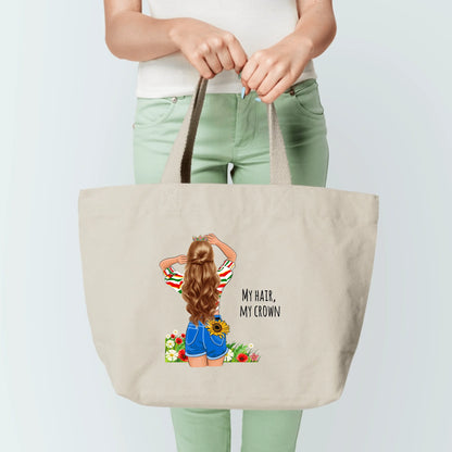 Torba personalizowana MY HAIR, MY CROWN | z personalizacją imienia #156