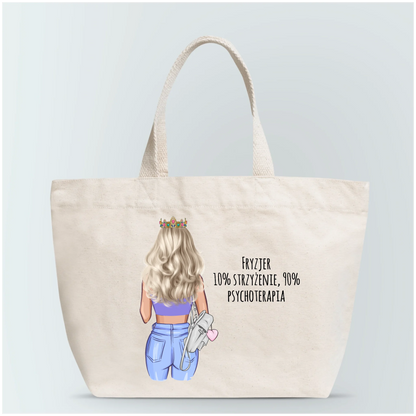 Torba personalizowana FRYZJER PSYCHOTERAPIA | zabawny motyw #1597