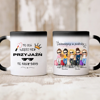 Kubek personalizowany dla przyjaciółek DZIEWCZYNY W PODRÓŻY | wakacyjny motyw #922