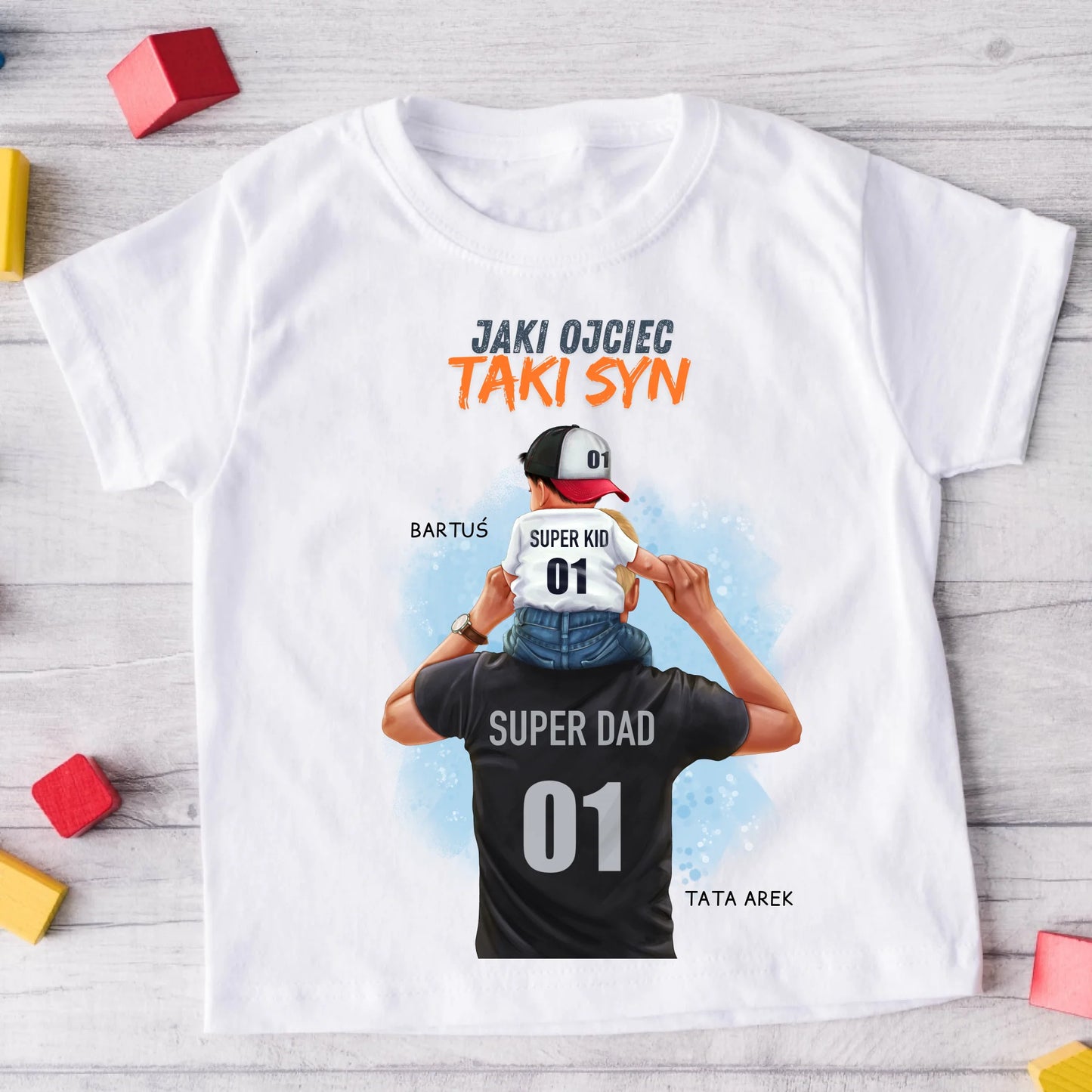 Koszulka dla taty i syna/córki - Personalizowana - Prezent na dzień taty #P3