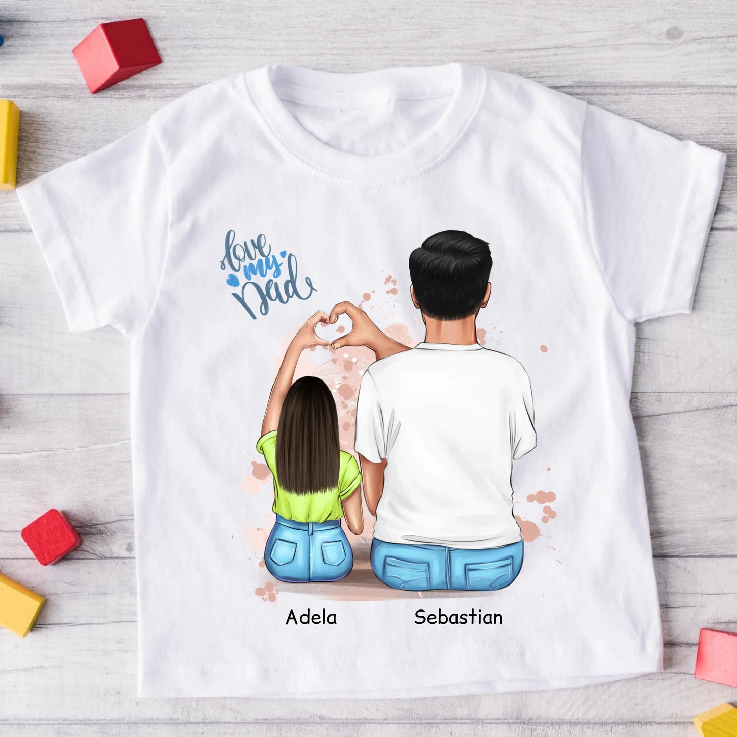 Koszulka dla taty i córki/syna - Personalizowana - Prezent na dzień taty #P5