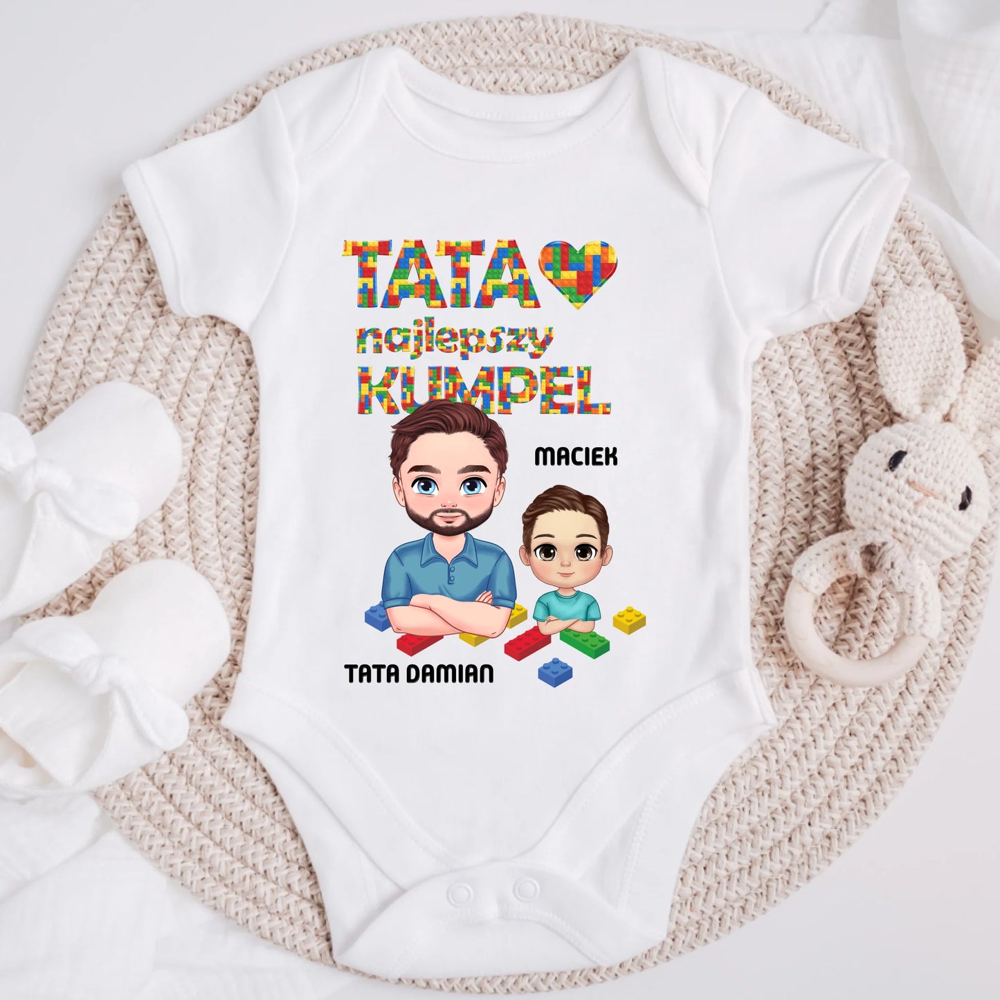 Koszulka dla taty i syna/córki - Prezent na dzień taty - Personalizowana #230