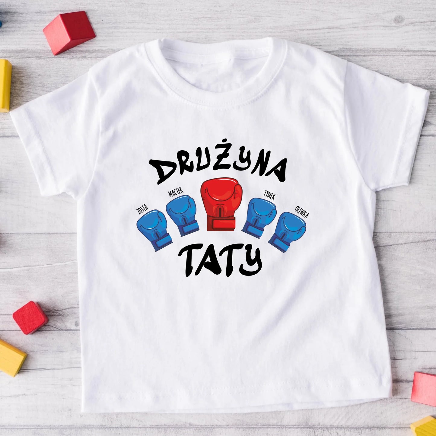 Koszulka dla taty - Drużyna Taty - Prezent na dzień taty - Personalizowana #234