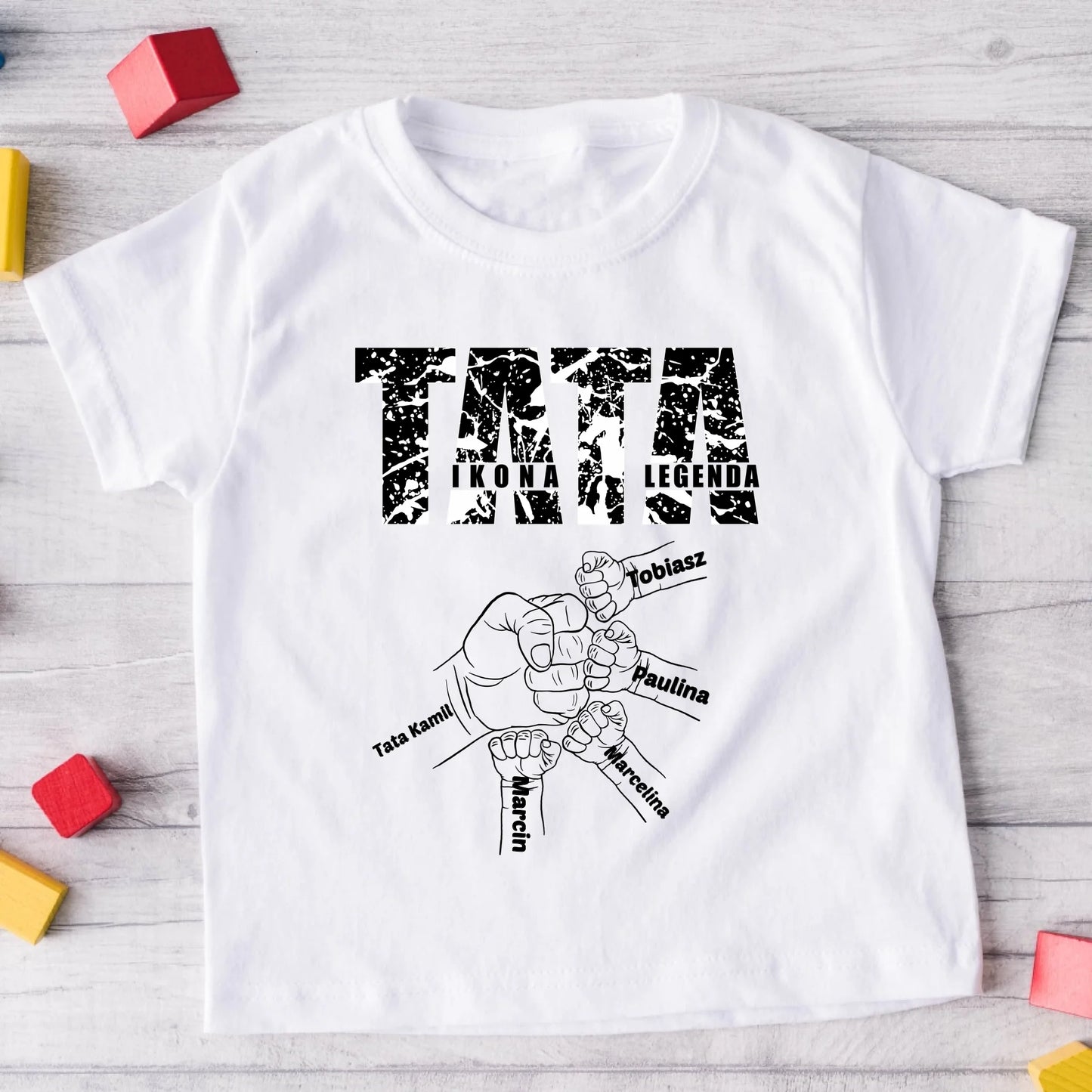 Koszulka dla taty i syna/córki - Prezent na dzień taty - Personalizowana #667