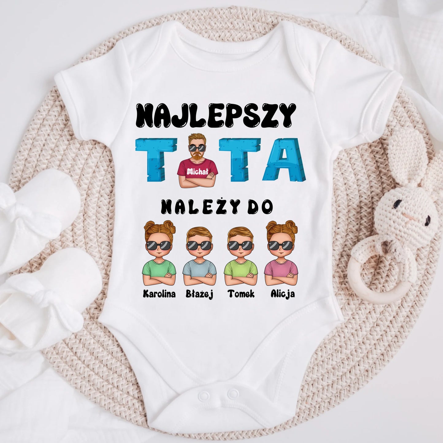 Koszulka dla taty i syna/córki - Prezent na dzień taty - Personalizowana #65