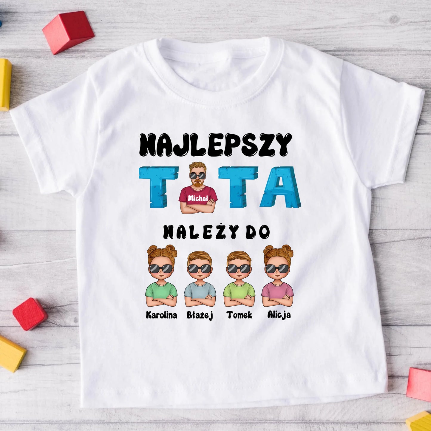 Koszulka dla taty i syna/córki - Prezent na dzień taty - Personalizowana #65