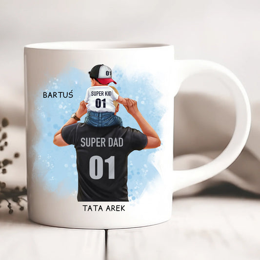 Kubek dla taty i syna/dziecka - Personalizowany - Prezent na dzień taty #3