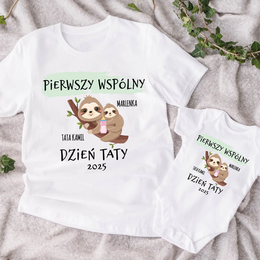 Koszulka ze wzorem tata i dziecko - Personalizowana (rodzinna) #7519