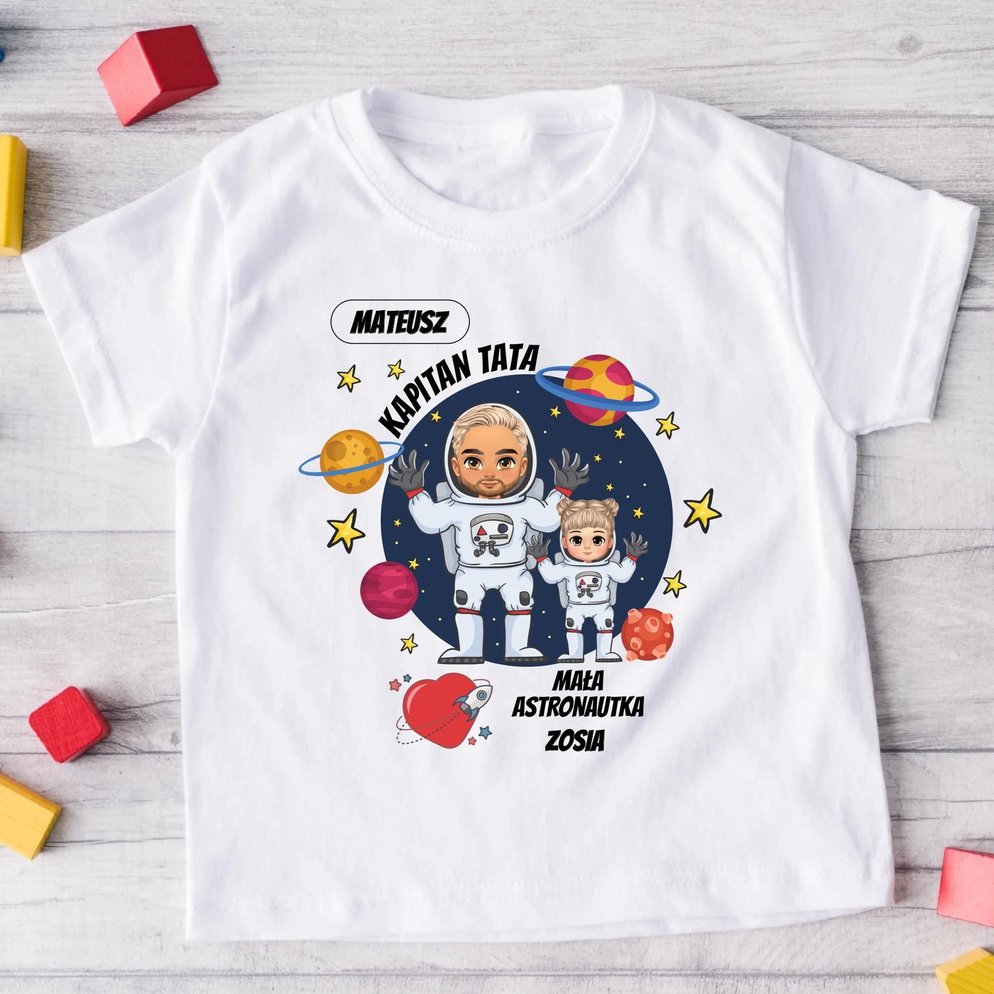 Koszulka dla taty i syna/córki - Prezent na dzień taty - Personalizowana #2278