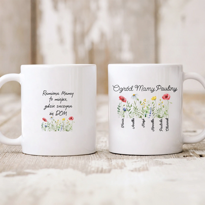 Kubek personalizowany dla mamy OGRÓD MAMY | z personalizacją imienia #449