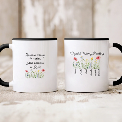 Kubek personalizowany dla mamy OGRÓD MAMY | z personalizacją imienia #449