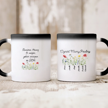 Kubek personalizowany dla mamy OGRÓD MAMY | z personalizacją imienia #449