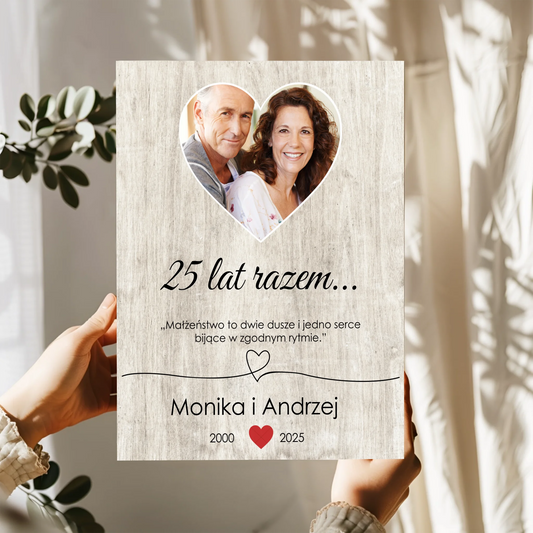 Obraz na Rocznicę Ślubu - Personalizowany - Prezent dla małżeństwa #112