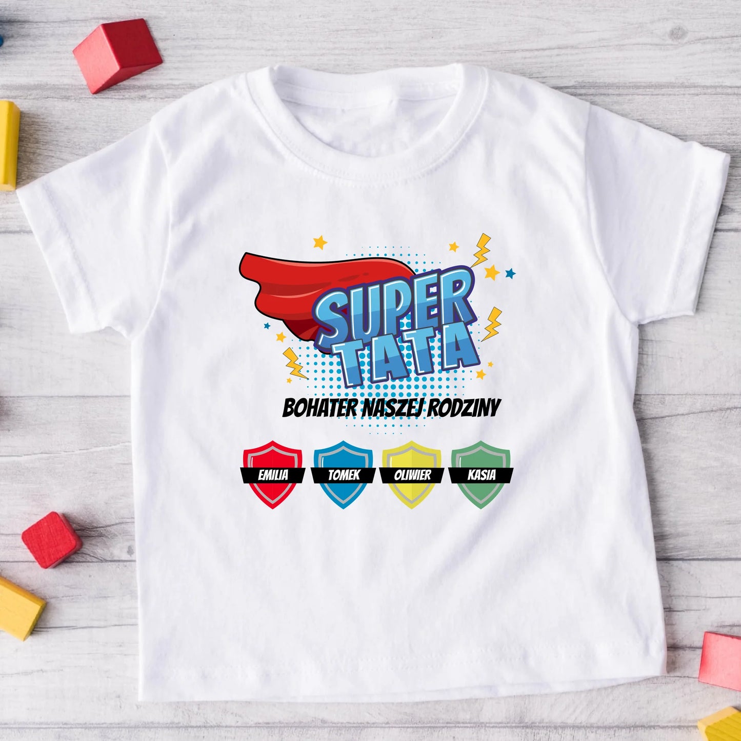 Koszulka dla taty i syna/córki - Prezent na dzień taty - Personalizowana #778