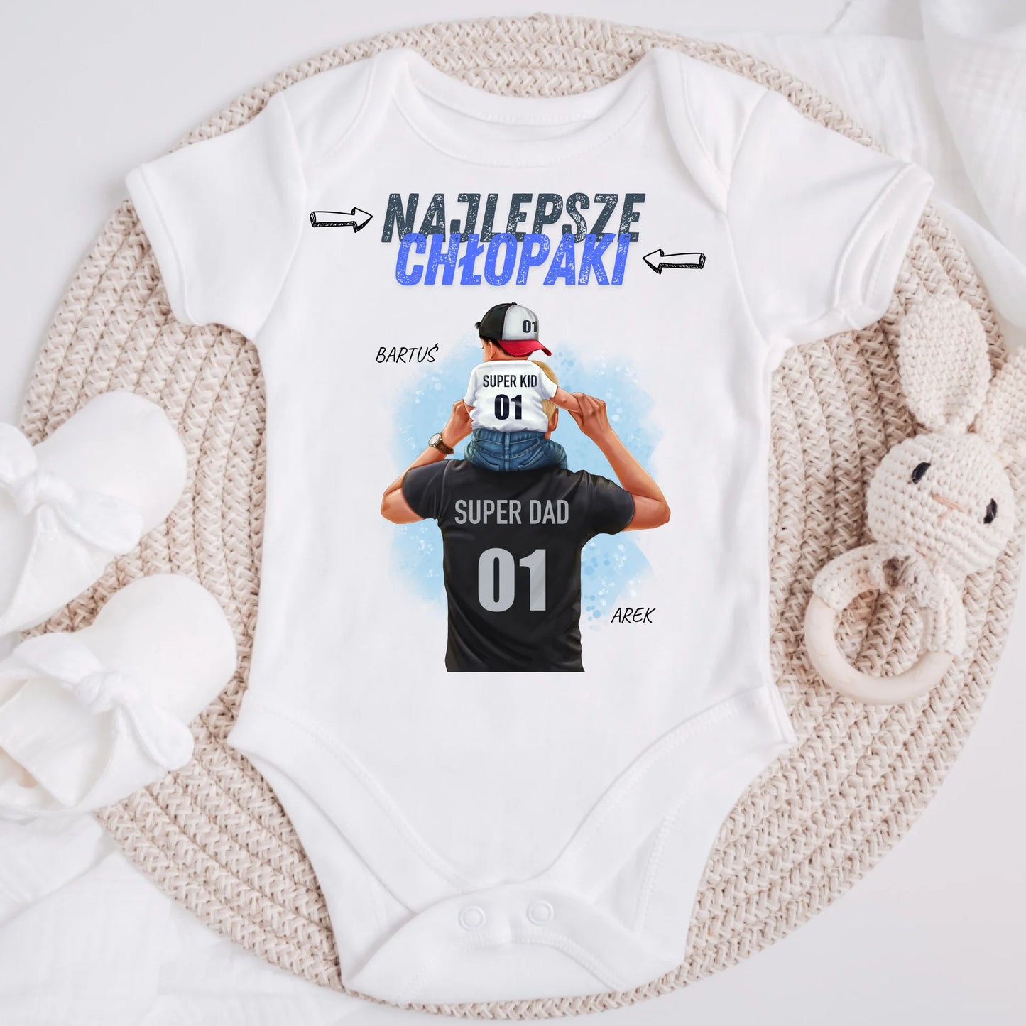 Koszulka ze wzorem najlepsze chłopaki - Prezent na dzień chłopaka - Personalizowana #1429