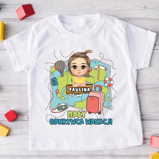Koszulka dla dziecka - Odkrywca Wakacji - Personalizowana #7