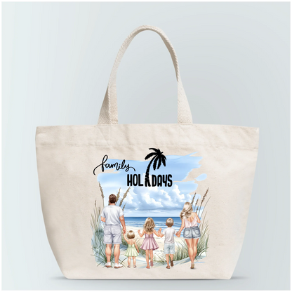 Torba personalizowana dla rodziny FAMILY HOLIDAYS | wakacyjny motyw plażowy #27