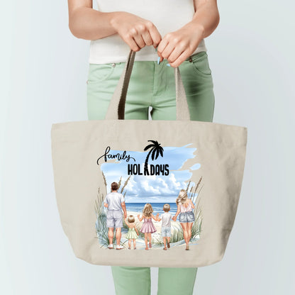 Torba personalizowana dla rodziny FAMILY HOLIDAYS | wakacyjny motyw plażowy #27