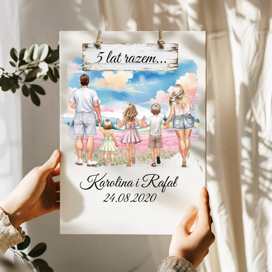 Obraz na Rocznicę Ślubu - Personalizowany - Prezent dla małżeństwa #789