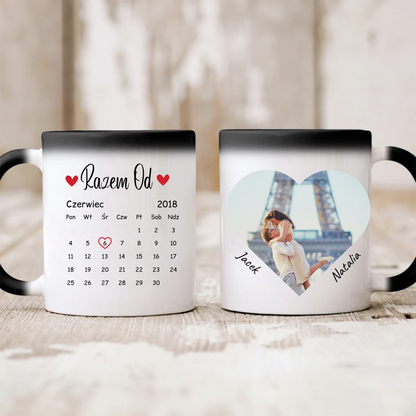 Kubek personalizowany dla par RAZEM OD | motyw na rocznice z personalizowanym zdjęciem #514