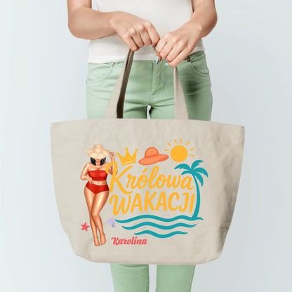 Torba personalizowana KRÓLOWA WAKACJI | wakacyjny motyw plażowy #28